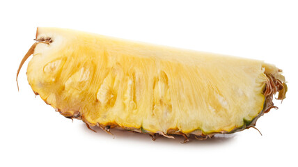 slices pineapple isolated on a transparent background