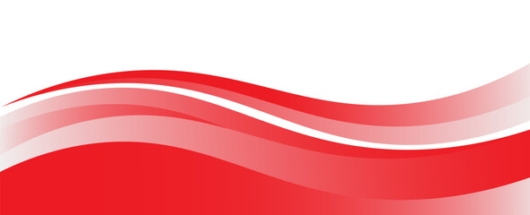 red and white business wave banner background. vector