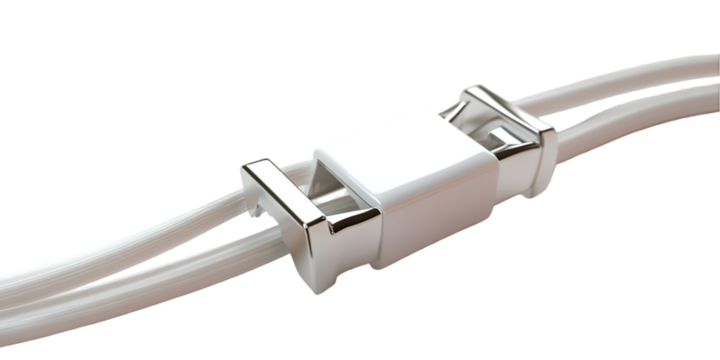Cable Management Clips on Transparent Background