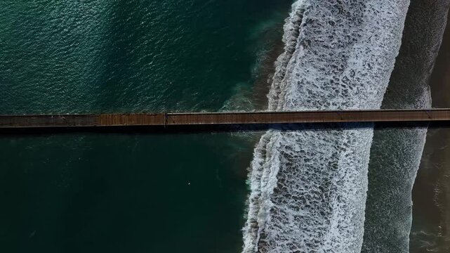 Aerial view of Pismo Beach Pier, United States.