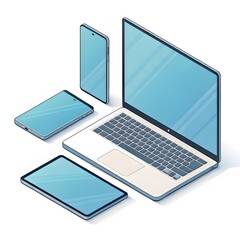 laptop computer with blue screen