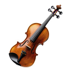 Fototapeta premium Violin isolated on transparent background.