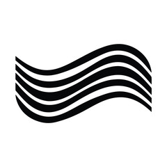 Abstract Black and White Wavy Lines Pattern for Background or Design