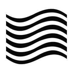 Abstract Black and White Wavy Lines Pattern for Background or Design