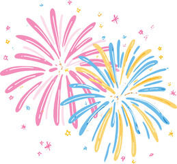 colorful fireworks vector illustration