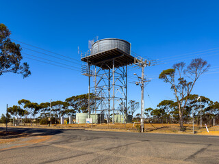 elevated water tank and pumping infrastructure for rural water supply