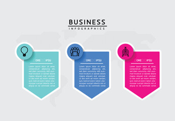Vector business Presentation Connecting Steps Infographic Template