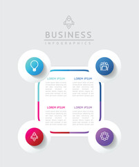 Vector business Presentation Connecting Steps Infographic Template