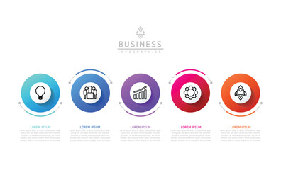 Vector business Presentation Connecting Steps Infographic Template