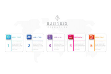 Vector business Presentation Connecting Steps Infographic Template