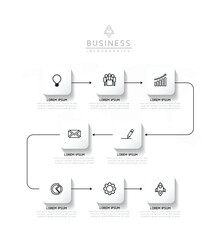 Vector business Presentation Connecting Steps Infographic Template