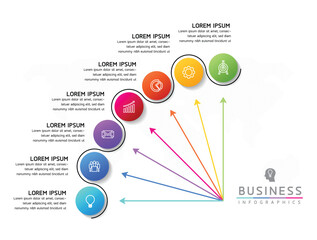 Vector business Presentation Connecting Steps Infographic Template