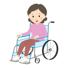 車いすに乗った女性