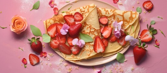 Easter eggs with fresh berries on a wooden background, a delicious dessert or breakfast