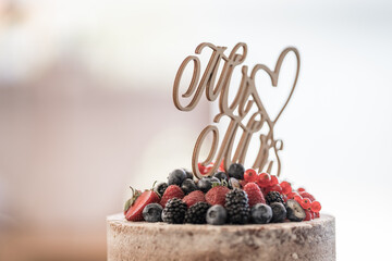 Hochzeitstorte  Mr Mrs 