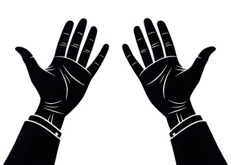 Obraz premium Raised Hands Illustration