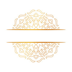 Spiritual Mandala Header and Footer Frame , Text Box for Customization