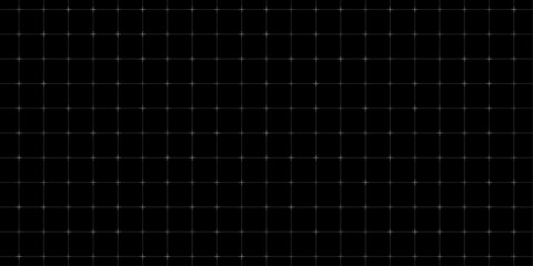 Tech pattern with square grid, cross points on black background. Futuristic user interface layout for HUD design or tech dashboard. Vector illustration.
