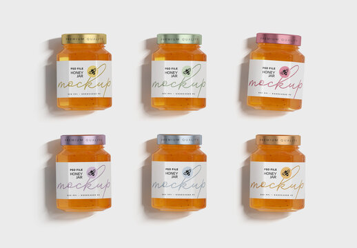 Honey Jar Label Packaging Mockup for Design and Branding Projects