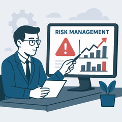 Businessman works on a laptop, symbolizing success and modern business communication