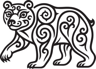 vector image of a ainu