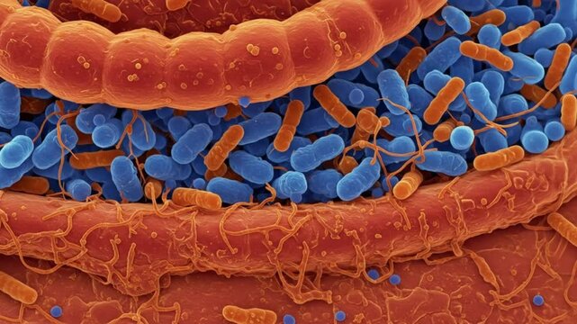 Microbial structures high definition microscopic image