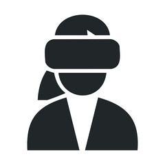 Obraz premium Blindfolded stick figure person icon depicting secrecy and mystery