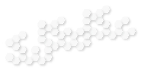 Futuristic clean hexagon white PNG background with subtle minimal texture.