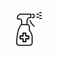 Spray bottle medical icon vector sign