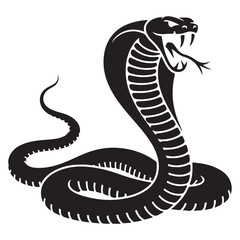 Fototapeta premium High Quality Snake Silhouette Vector Collection Bold and Striking Reptile Illustrations for Tattoo Art, Branding Projects, T-Shirt Prints, Jungle Wildlife Themes and Horror or Tribal Design Concepts.