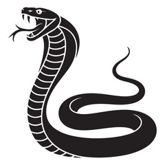 Fototapeta premium High Quality Snake Silhouette Vector Collection Bold and Striking Reptile Illustrations for Tattoo Art, Branding Projects, T-Shirt Prints, Jungle Wildlife Themes and Horror or Tribal Design Concepts.