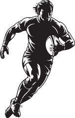 Obraz premium American Football Player Silhouette Bundle – SVG PNG for CricutFootball Action Silhouettes – Tackle, Throw, Catch Vector SetHelmet & Touchdown Silhouettes – Sports Clipart for DIY ProjectsAmeric