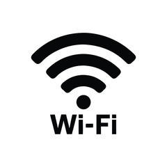 Simple Black and White Wi-Fi Symbol Clean Design Wireless Connectivity Icon for Devices Internet Access and Network