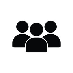 Group of People Icon Illustrating Collaboration and Community Engagement for Social Media Graphics or Website Interface Design Elements