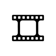 Film Strip Icon Representing the World of Cinema and Cinematic Storytelling Through Motion Picture Photography and Film Reels