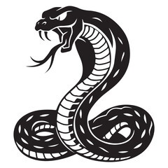 Fototapeta premium High Quality Snake Silhouette Vector Collection Bold and Striking Reptile Illustrations for Tattoo Art, Branding Projects, T-Shirt Prints, Jungle Wildlife Themes and Horror or Tribal Design Concepts.