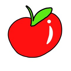 red apple vector illustration