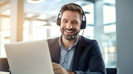 man working on laptop