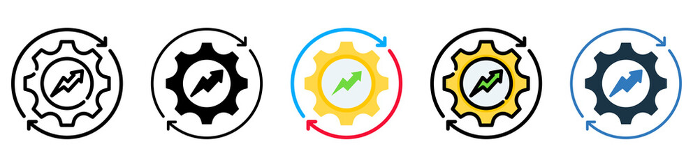 Optimization icon multiple style 