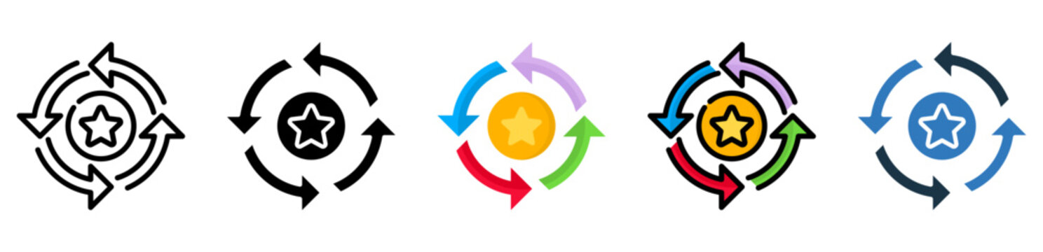 Consistency icon multiple style 