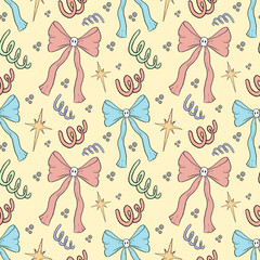 pastel halloween seamless pattern
