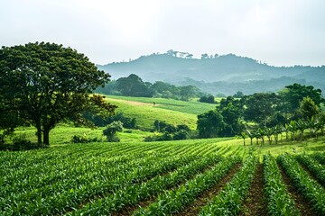 Fototapeta premium Agroforestry Landscape