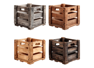Six Wooden Crates