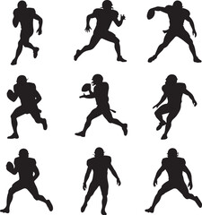 American Football Player Silhouette Bundle – SVG PNG for Cricut

Football Action Silhouettes – Tackle, Throw, Catch Vector Set

Helmet & Touchdown Silhouettes – Sports Clipart for DIY Projects

Americ