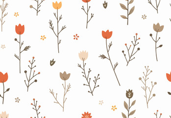 Wild flowers vector collection. herbs, herbaceous flowering plants, blooming flowers
