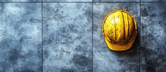 Safety Helmet on Gray Tile Floor