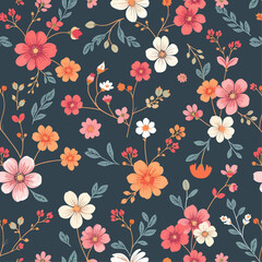 Obraz premium Seamless Vintage floral pattern