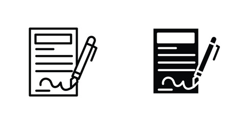 Agreement icon symbol logo graphic design element. EPS10