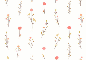  Abstract flowers print. Modern pattern. Fashionable template for design
