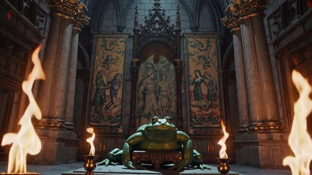 Grenouille g&eacute;ante dans une cath&eacute;drale